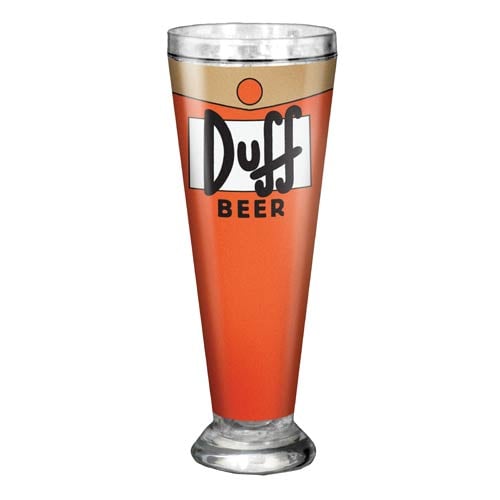 The Simpsons Duff Beer 16 oz. Acrylic Pilsner Glass